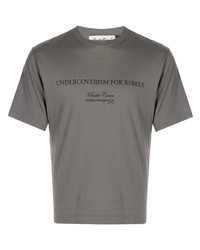 T-shirt à col rond imprimé gris UNDERCOVE