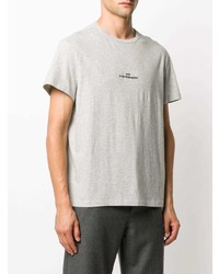 T-shirt à col rond imprimé gris Maison Margiela