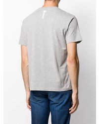 T-shirt à col rond imprimé gris Les Hommes Urban