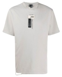 T-shirt à col rond imprimé gris VAL KRISTOPHE
