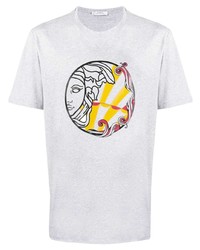 T-shirt à col rond imprimé gris Versace Collection