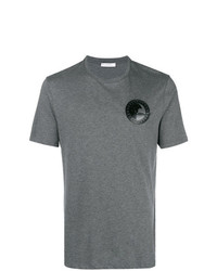 T-shirt à col rond imprimé gris Versace Collection