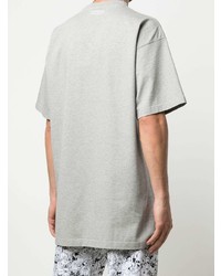 T-shirt à col rond imprimé gris Vetements