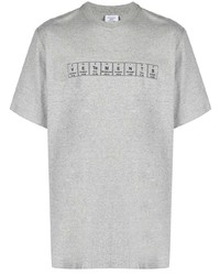 T-shirt à col rond imprimé gris Vetements