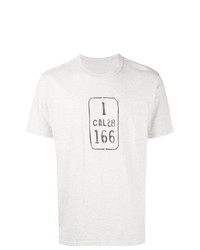 T-shirt à col rond imprimé gris VISVIM