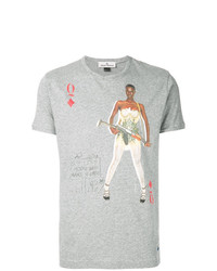 T-shirt à col rond imprimé gris Vivienne Westwood