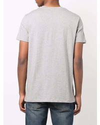 T-shirt à col rond imprimé gris A.P.C.