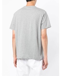 T-shirt à col rond imprimé gris Hackett