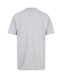 T-shirt à col rond imprimé gris Supreme