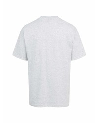 T-shirt à col rond imprimé gris Supreme