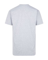 T-shirt à col rond imprimé gris Supreme