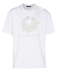 T-shirt à col rond imprimé gris Y/Project