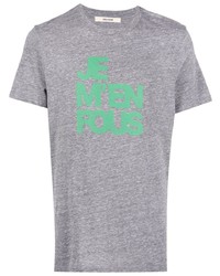 T-shirt à col rond imprimé gris Zadig & Voltaire