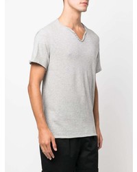 T-shirt à col rond imprimé gris Zadig & Voltaire