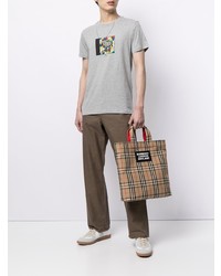 T-shirt à col rond imprimé gris PS Paul Smith