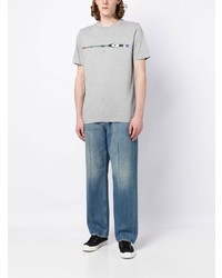 T-shirt à col rond imprimé gris PS Paul Smith