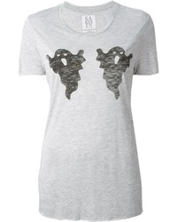 T-shirt à col rond imprimé gris Zoe Karssen