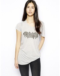 T-shirt à col rond imprimé gris Zoe Karssen