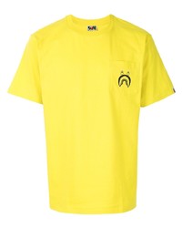 T-shirt à col rond imprimé jaune A Bathing Ape