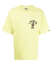 T-shirt à col rond imprimé jaune A Bathing Ape