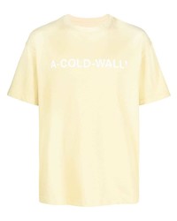 T-shirt à col rond imprimé jaune A-Cold-Wall*