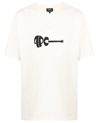 T-shirt à col rond imprimé jaune A.P.C.