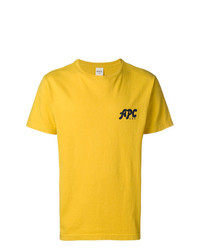 T-shirt à col rond imprimé jaune A.P.C.
