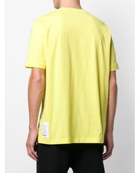 T-shirt à col rond imprimé jaune Diesel