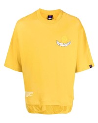 T-shirt à col rond imprimé jaune AAPE BY A BATHING APE