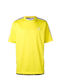 T-shirt à col rond imprimé jaune adidas
