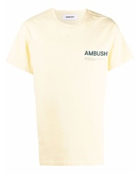 T-shirt à col rond imprimé jaune Ambush