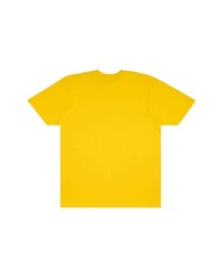 T-shirt à col rond imprimé jaune Supreme