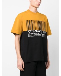 T-shirt à col rond imprimé jaune VTMNTS