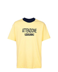 T-shirt à col rond imprimé jaune Bethany Williams