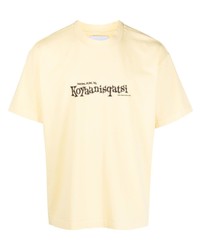 T-shirt à col rond imprimé jaune Bonsai