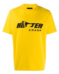 T-shirt à col rond imprimé jaune Botter