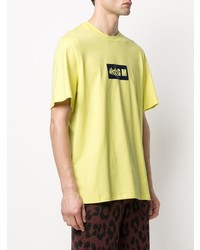 T-shirt à col rond imprimé jaune MSGM