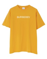 T-shirt à col rond imprimé jaune Burberry