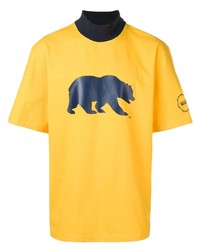 T-shirt à col rond imprimé jaune Calvin Klein 205W39nyc