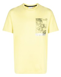 T-shirt à col rond imprimé jaune Calvin Klein