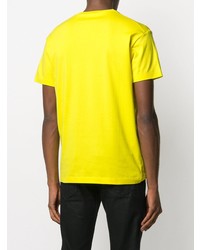 T-shirt à col rond imprimé jaune DSQUARED2