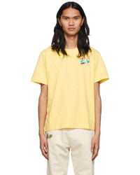 T-shirt à col rond imprimé jaune Carne Bollente