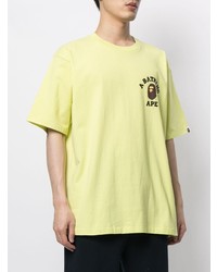 T-shirt à col rond imprimé jaune A Bathing Ape