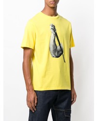 T-shirt à col rond imprimé jaune JW Anderson