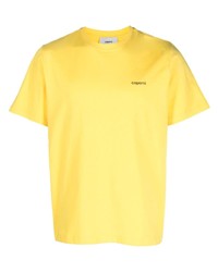 T-shirt à col rond imprimé jaune Coperni