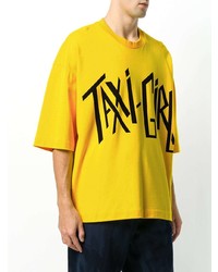 T-shirt à col rond imprimé jaune Études