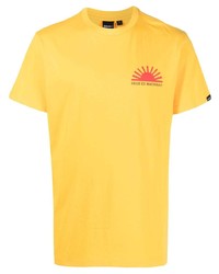 T-shirt à col rond imprimé jaune Deus Ex Machina