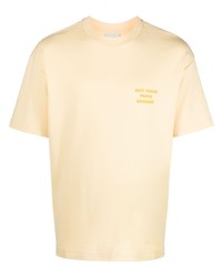 T-shirt à col rond imprimé jaune Drôle De Monsieur