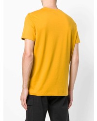 T-shirt à col rond imprimé jaune CP Company