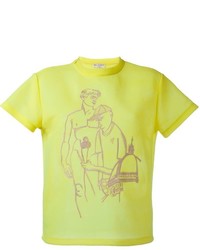 T-shirt à col rond imprimé jaune Emilio Pucci